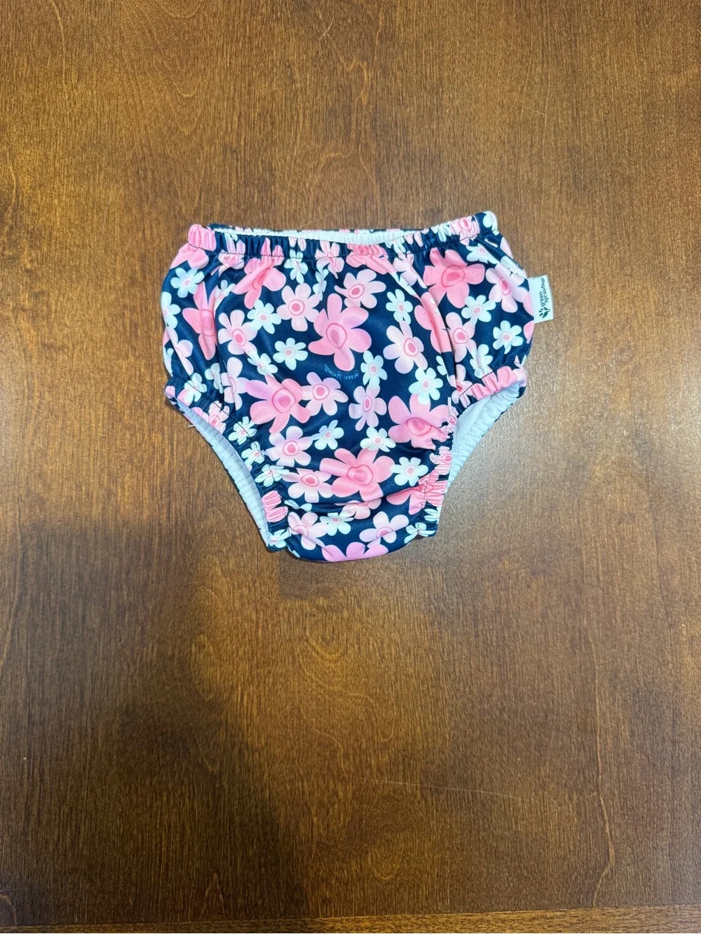 ⭐️4 for $10⭐️ Swim Diaper Cover - Pink Floral on Navy by Green Sprouts